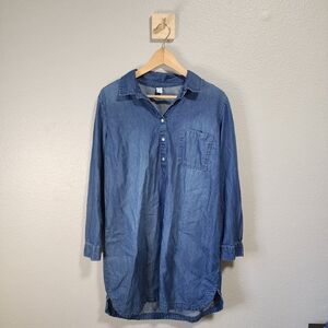 Old Navy Women’s Casual Blue Button Down Shirt